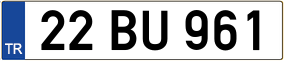 Trailer License Plate